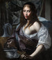 Artemisia prepares to drink the ashes of her husband's mausoleum - Felice Ficherelli — artwork view