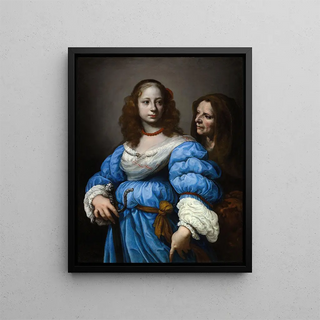 Judith with the head of Holofernes - Felice Ficherelli — framed artwork on a wall