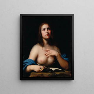 La Madeleine pénitente - Felice Ficherelli — framed artwork on a wall