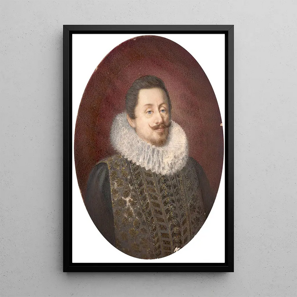 Portrait of Emperor Ferdinand II - Felice Ramelli — framed artwork on a wall