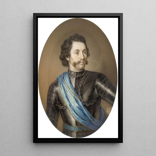 Portrait of Marius Sforza - Felice Ramelli — framed artwork on a wall