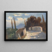 Bridge with cypresses - Felicjan Moczik — framed artwork on a wall