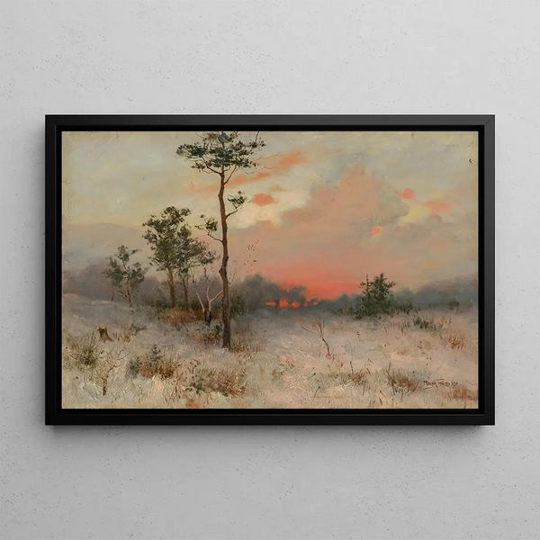 Sunset Painting - Felicjan Moczik — framed artwork on a wall