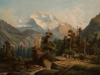 Mountain Landscape Painting - Feliks Brzozowski — artwork view