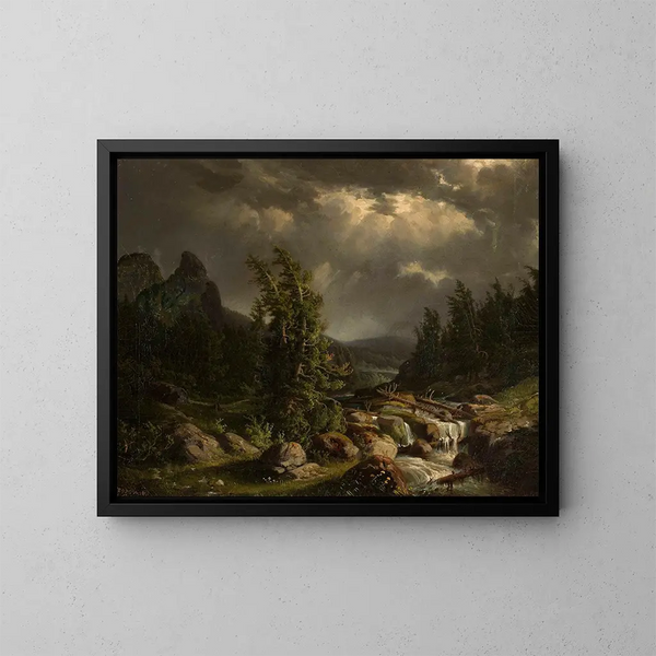 Storm in the Mountains - Feliks Brzozowski — framed artwork on a wall
