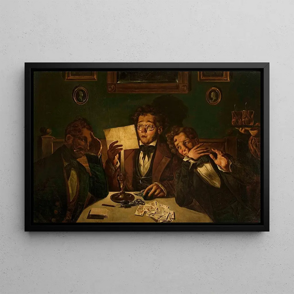 Players of Cards - Feliks Pęczarski — framed artwork on a wall