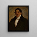 Portrait of a man with a white jabot - Feliks Pęczarski — framed artwork on a wall