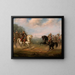King John III Sobieski meeting Emperor Leopold in Vienna - Feliks Sypniewski — framed artwork on a wall