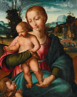 The Virgin and Child with the Little Saint John the Baptist - Felipe Pablo de San Leocadio — artwork view