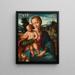 The Virgin and Child with the Little Saint John the Baptist - Felipe Pablo de San Leocadio — framed artwork on a wall