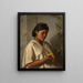 Indian Woman with a Concern - Felipe Santiago Gutiérrez — framed artwork on a wall