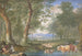 Landscape painting with cows in a stream - Felix Meyer — artwork view