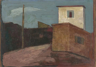 Rue with telephone poles - Felix Nussbaum — artwork view