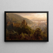 View of Heidelberg with the castle at dusk - Felix Possart — framed artwork on a wall
