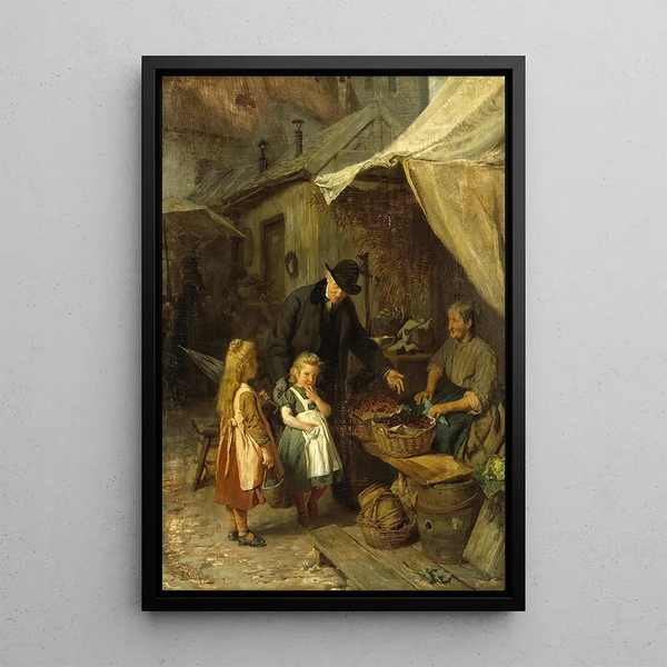 At the market - Felix Schlesinger — framed artwork on a wall