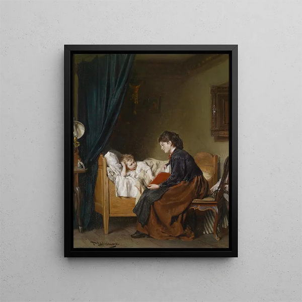 L'histoire du soir - Felix Schlesinger — framed artwork on a wall