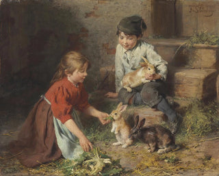 Nourrissage des lapins - Felix Schlesinger — artwork view