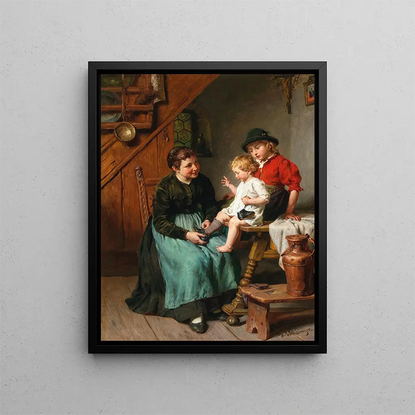 The First Shoe - Felix Schlesinger — framed artwork on a wall