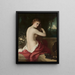 Woman combing her hair - Felix Schurig — framed artwork on a wall
