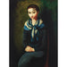 Reproduction of the painting Woman with Blue Scarf - Moïse Kisling