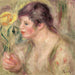 Woman with a Rose - Pierre-Auguste Renoir — artwork view