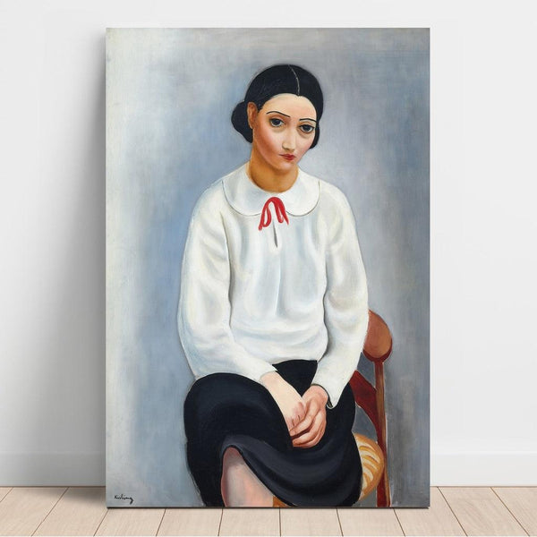 Reproduction of the painting Woman with White Corsage - Moïse Kisling
