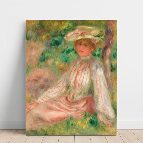 Reproduction of the painting Woman in the Garden - Pierre-Auguste Renoir
