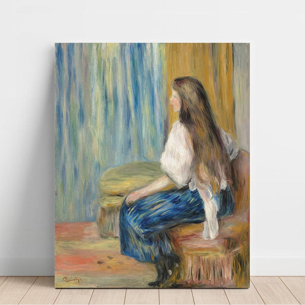 Reproduction of the painting Woman with Long Hair - Pierre-Auguste Renoir