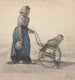 Woman with jug and stroller to the right - Johannes Abraham Mondt — artwork view