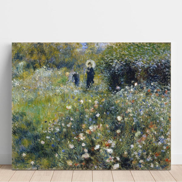 Reproduction of the painting Woman with a Parasol in a Garden - Pierre-Auguste Renoir