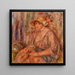 Woman in a Muslin Dress - Pierre-Auguste Renoir — framed artwork on a wall