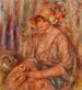 Woman in a Muslin Dress - Pierre-Auguste Renoir — artwork view