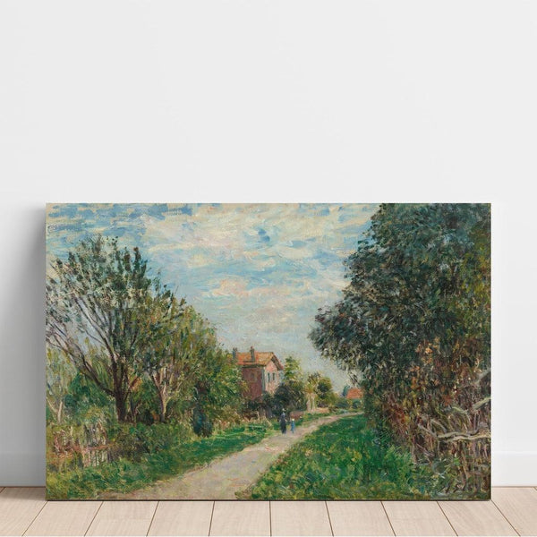 Reproduction of the painting of Woman and Child on the Path through the Meadows, Sèvres - Alfred Sisley