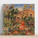 Reproduction of the painting Woman and dog in a landscape - Pierre-Auguste Renoir