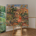 Reproduction of the painting Woman and dog in a landscape - Pierre-Auguste Renoir