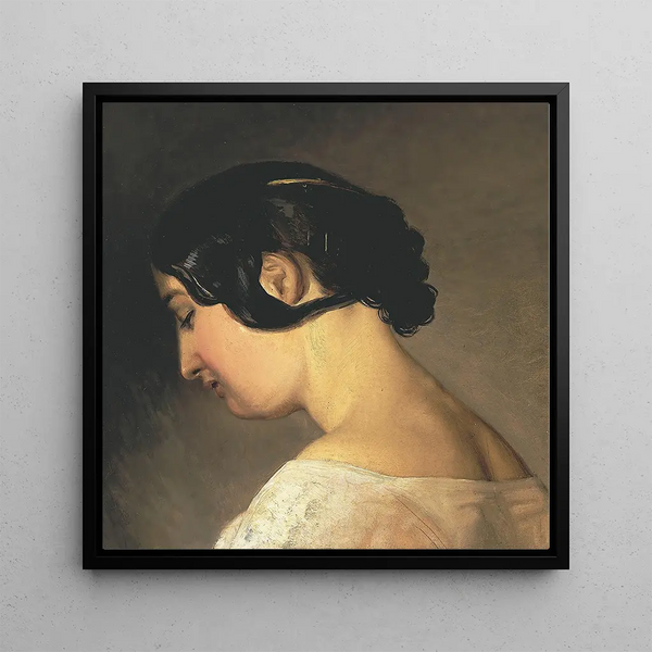 Italian Woman Painting - Wilhelm Marstrand — framed artwork on a wall