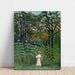 Reproduction of the painting of a Woman walking in an exotic forest - Henri Rousseau