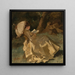 a Woman Holding an Umbrella - French School — framed artwork on a wall