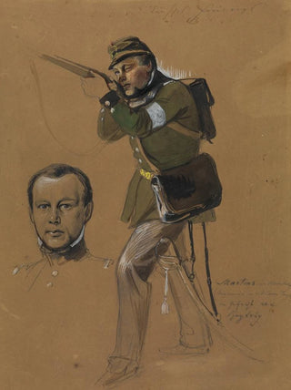 Hamburg Martens painting, engineer of the v. d. Tann Corps at the Battle of Hoptrup - Feodor Dietz — artwork view