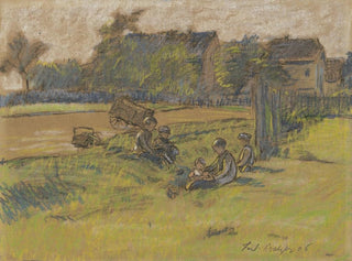 Children in a Meadow - Ferdinand Balzer — artwork view