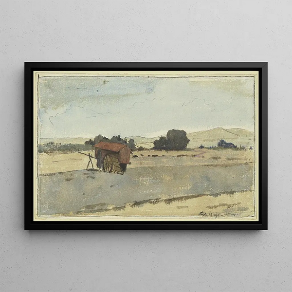 Shepherds' Cart - Ferdinand Balzer — framed artwork on a wall