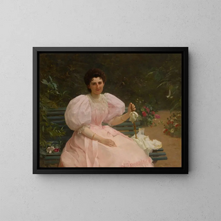 Beautiful Painting in the Skin - Ferdinand Bassot — framed artwork on a wall