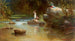Bathing by the Riverbank - Ferdinand Bellermann — artwork view