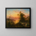 Costa de la Guaira painting at sunset - Ferdinand Bellermann — framed artwork on a wall