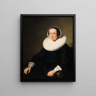 Portrait of a Lady - Ferdinand Bol — framed artwork on a wall
