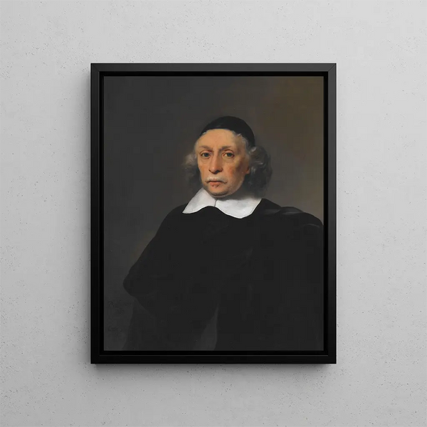 Portrait of a Scholar - Ferdinand Bol — framed artwork on a wall