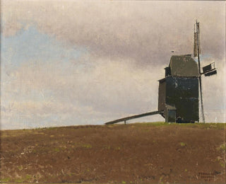 Old windmill painting - Ferdinand Brunner — artwork view