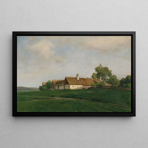 Cour dans le Waldviertel - Ferdinand Brunner — framed artwork on a wall