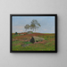 Silver Birches in a Landscape - Ferdinand Brunner — framed artwork on a wall