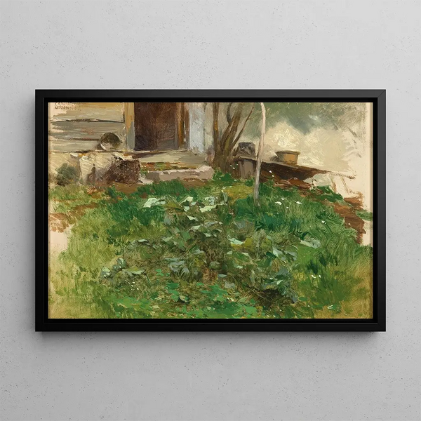 Study of a Prairie at Spital am Phyrn - Ferdinand Brunner — framed artwork on a wall